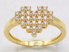 Anillo corazón talla#15, 14k