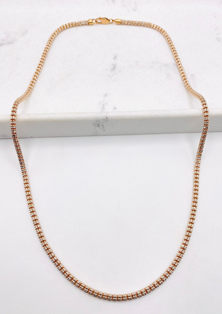 Luna ice rosa 14k, 60cm x 3.4mm
