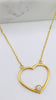 Cadena de corazón 14k, 45cm x 0.6mm