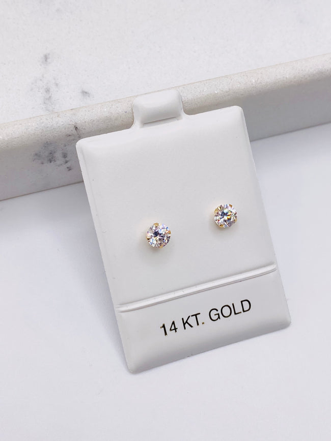 Pendientes zc 14k 5 mm