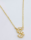 Cadena letra 14k, 45cm