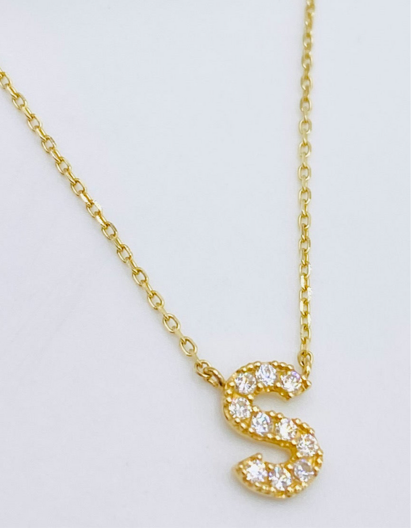 Cadena letra 14k, 45cm