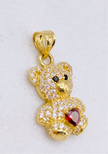 Medalla oso 14k, 2cm x 13.9mm