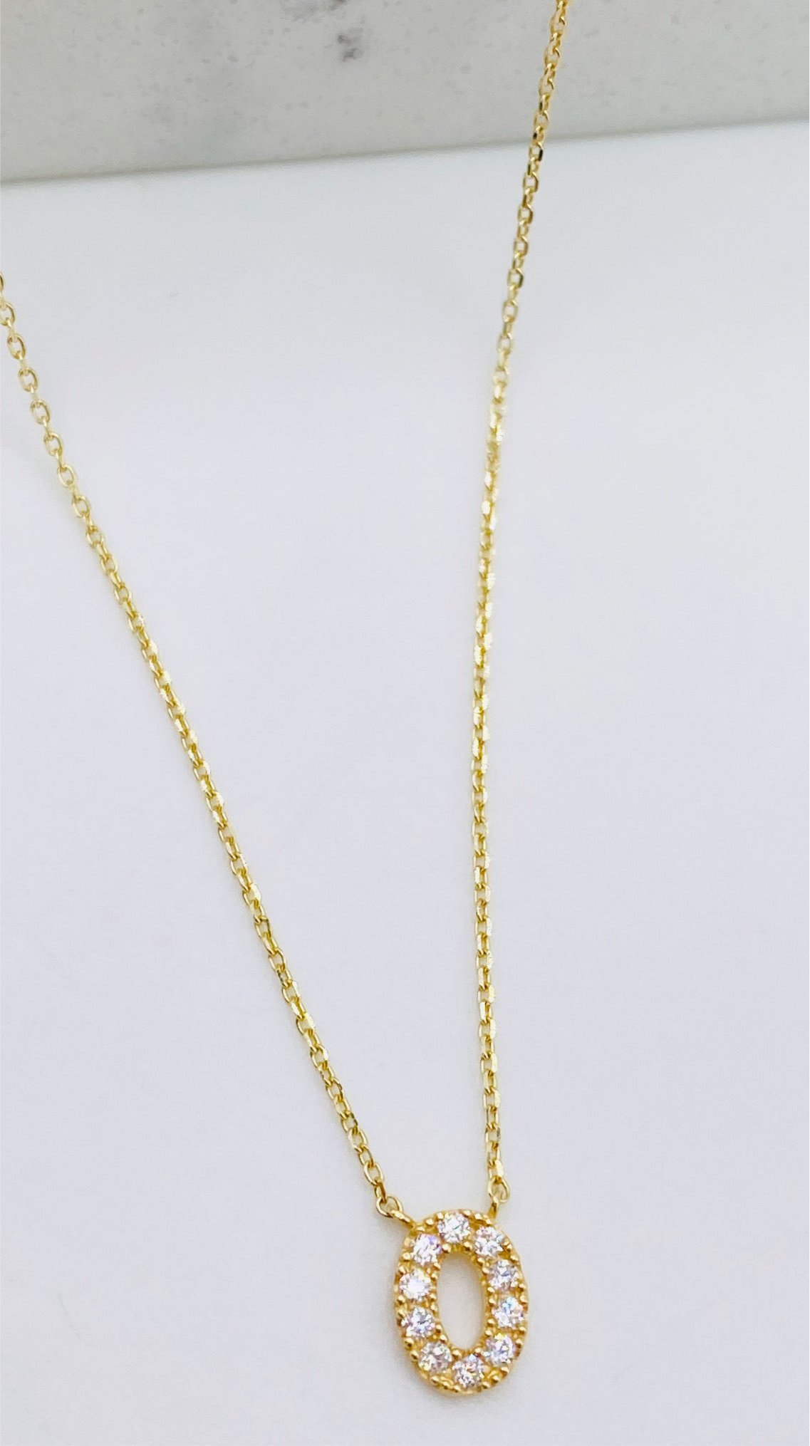 Cadena letra 14k, 45cm