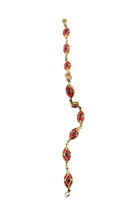 Guillo ojo turco 14k, 19cm x 6.8mm