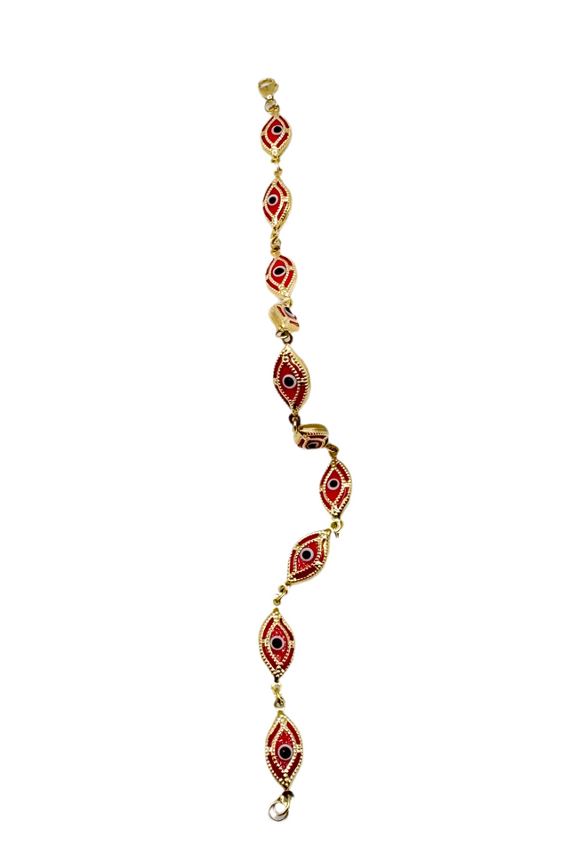 Guillo ojo turco 14k, 19cm x 6.8mm