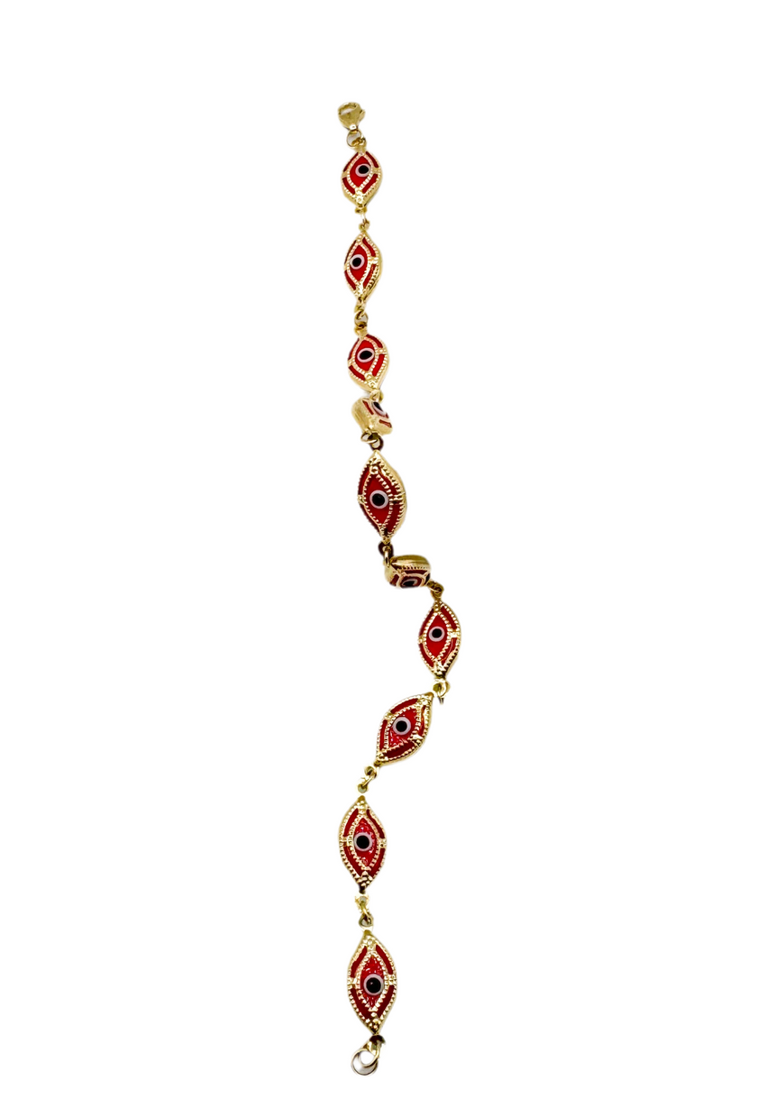 Guillo ojo turco 14k, 19cm x 6.8mm