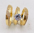 Anillo trío de boda 14k. H#23. M#16