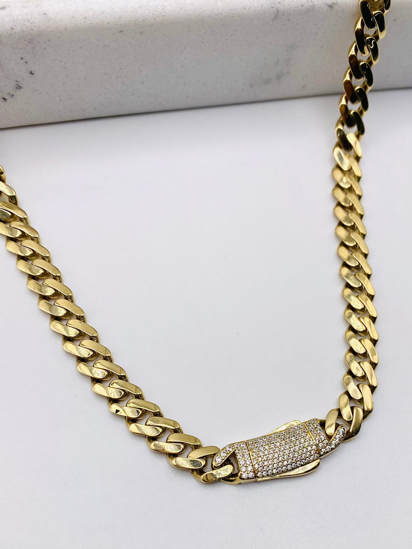 Cadena Mónaco 14k,  40cm x 6.7mm