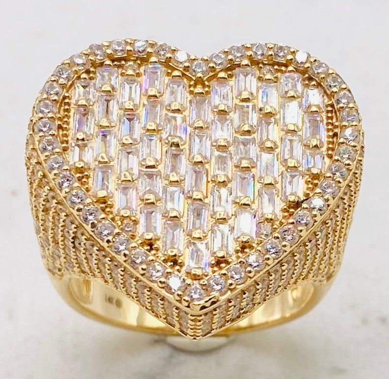Anillo corazón talla22, 14k