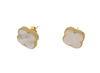 Aretes trébol 14k, 1cm
