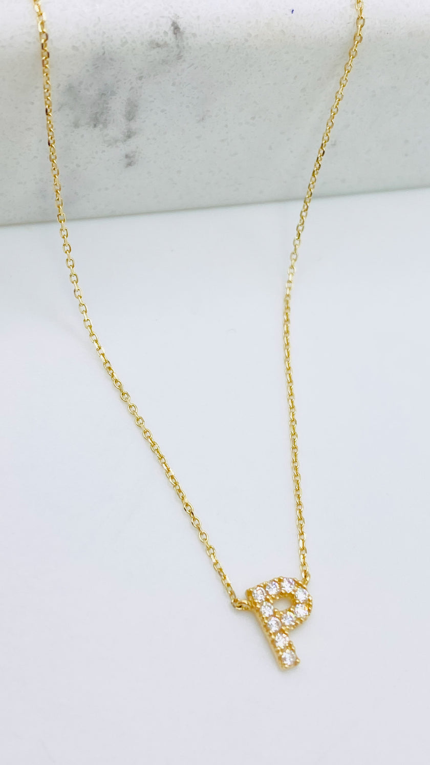 Cadena letra 14k, 45cm