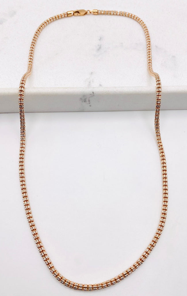 Luna ice rosa 14k, 60cm x 3.3mm