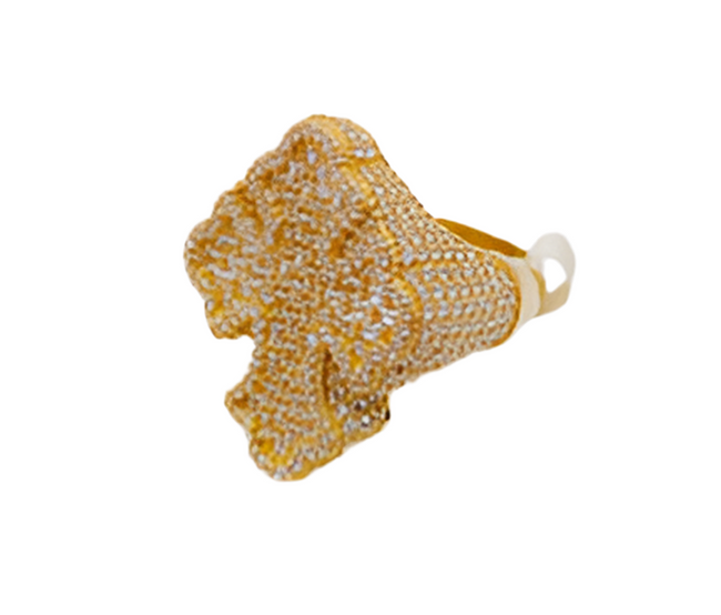 Anillo cruz 14k, talla 30