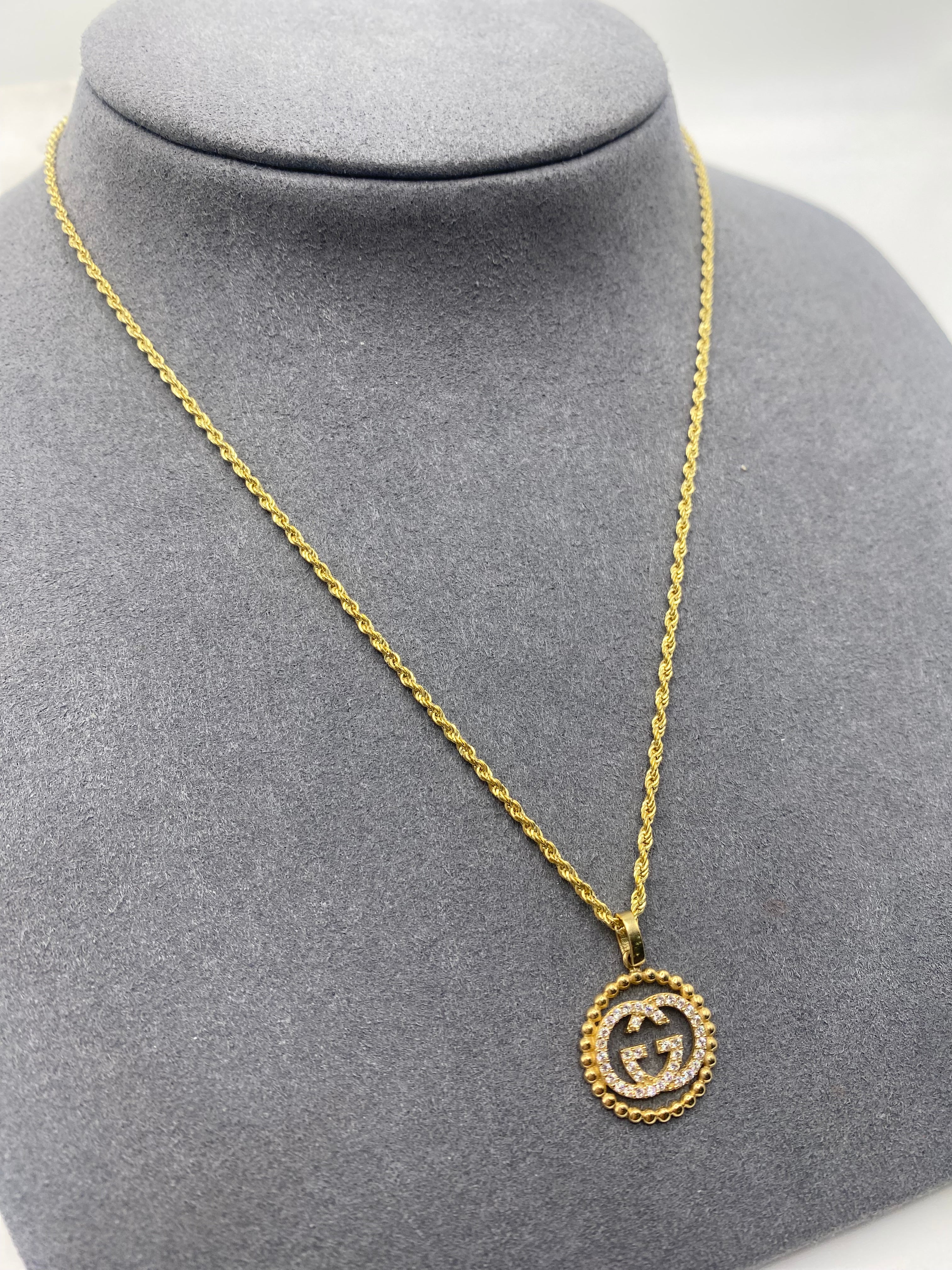 Cadena con medalla 14k, 45cm x 0.80mm