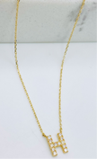 Cadena letra. 14k, 45cm