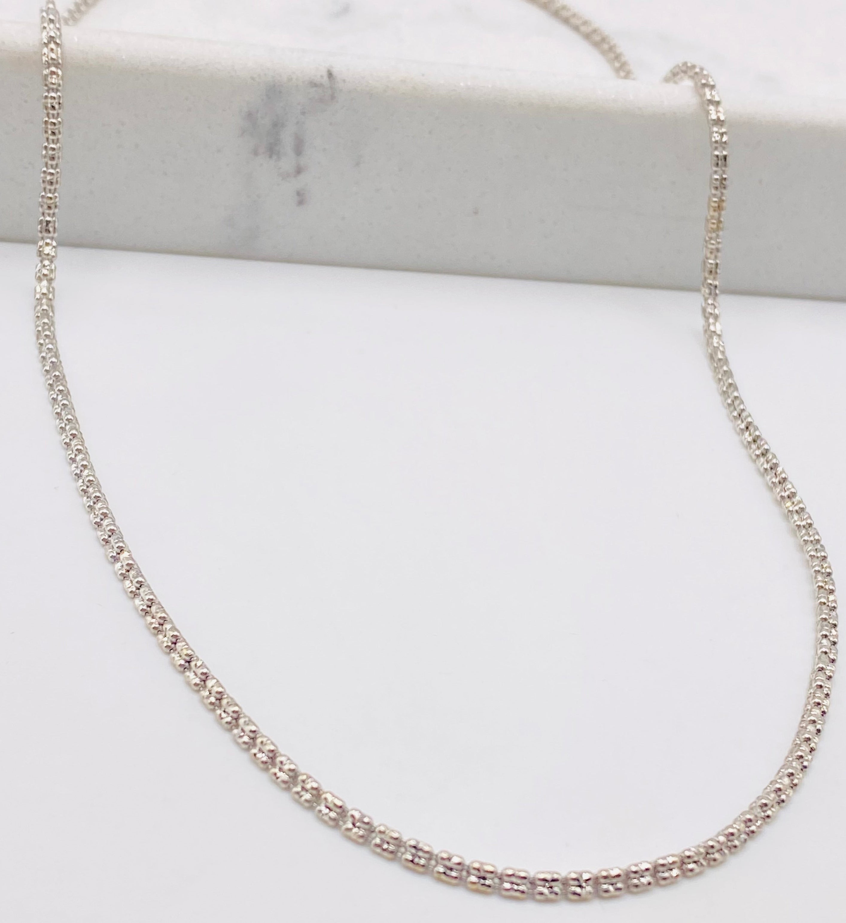 Luna ice blanca 14k, 50cm x 2mm