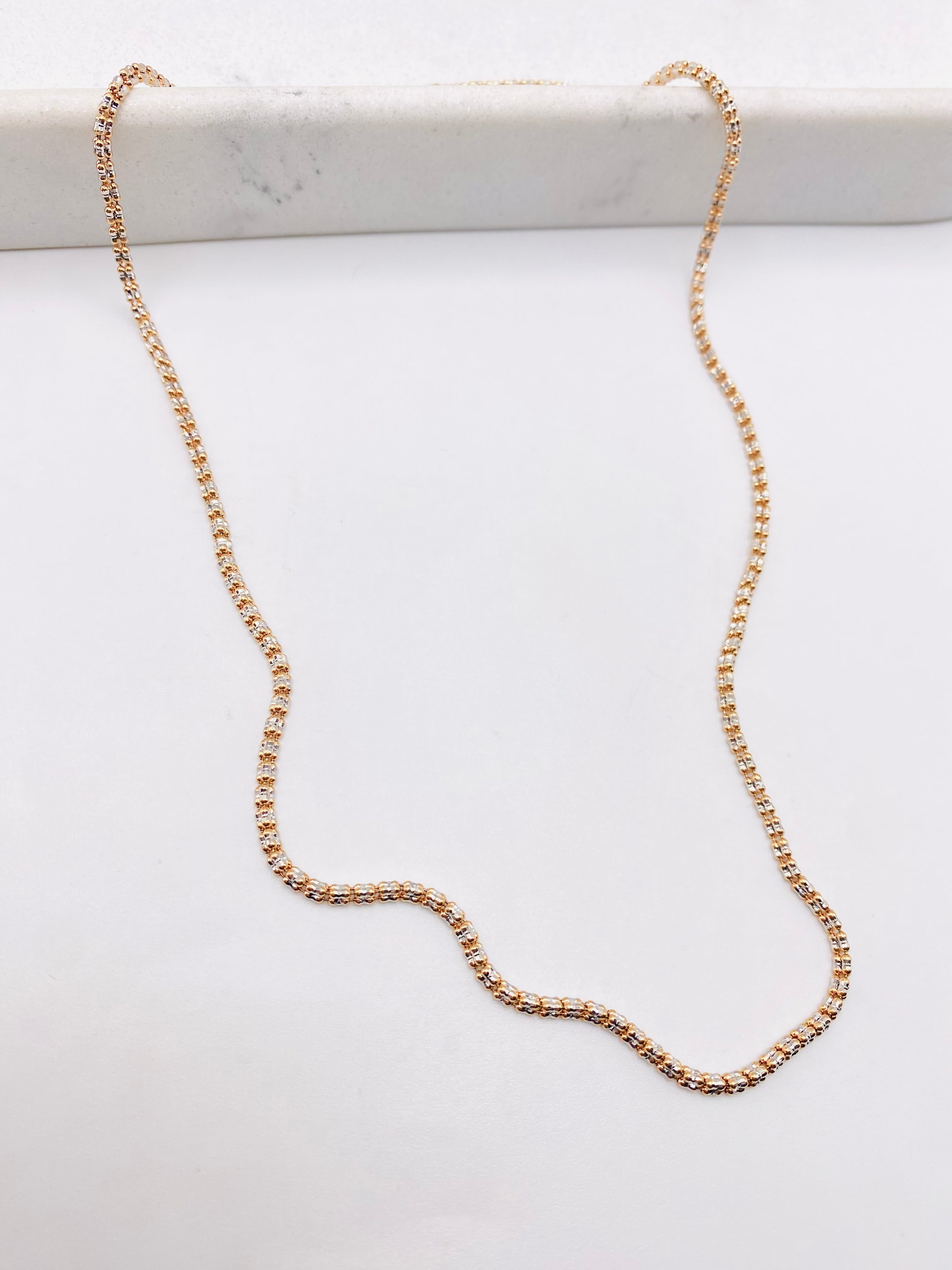 Cadena soga 14k, 50cm x 2.3mm