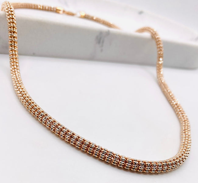 Luna ice rosa 14k, 60cm x 4.9mm