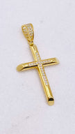 Medalla cruz 18k, 4cm x 2cm