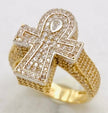 Anillo cruz talla#22, 14k