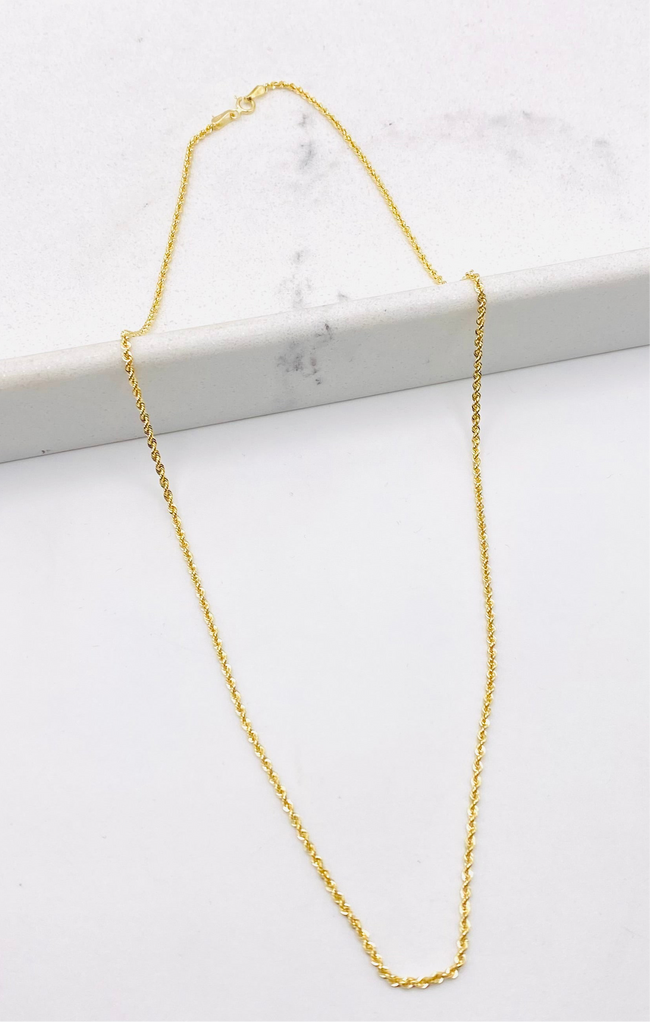 Cadena soga 18k, 44cm x 1.5mm