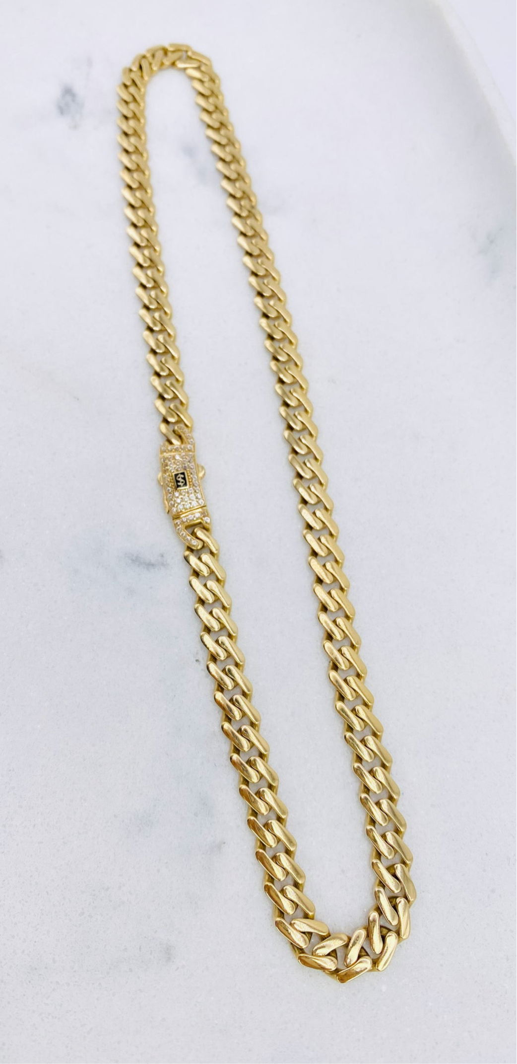 Cadena Mónaco 14k,  40cm x 6.9mm