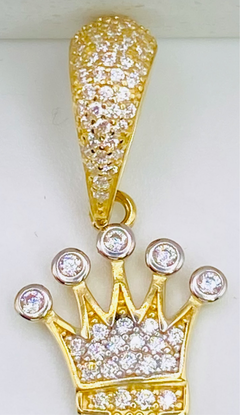 Medalla letra 18k, 4cm x 1.5cm