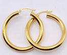 Argollas 14k,  3.75mm x 3cm