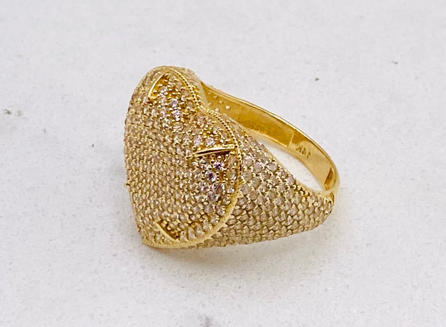 Anillo de corazón 14k, #20