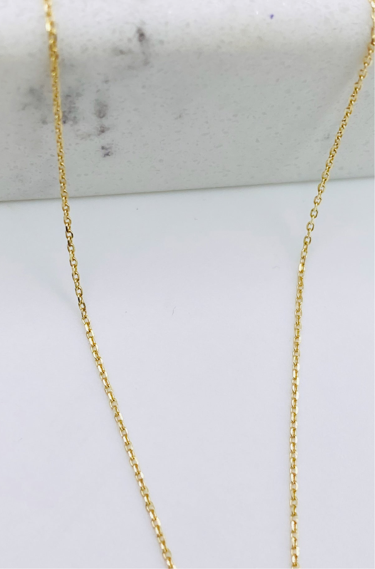 Cadena letra 14k, 45cm
