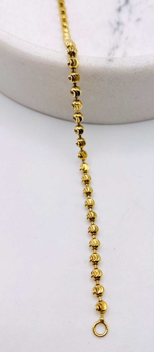 Guillo luna 14k, 22cm x 3mm