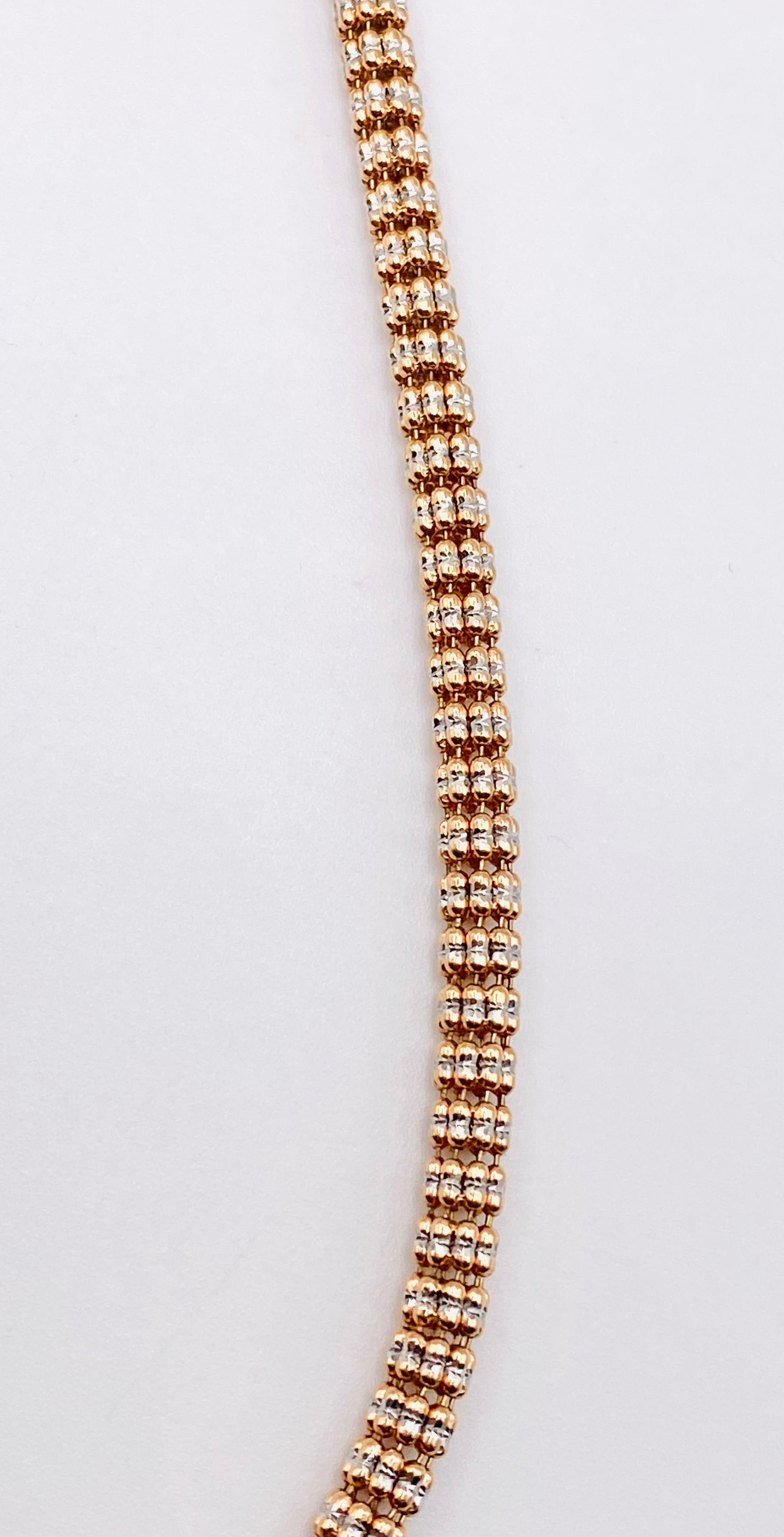 Cadena luna ice rosa 14k, 65cm x 4.1mm