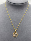 Cadena con medalla 14k, 45cm x 0.80mm