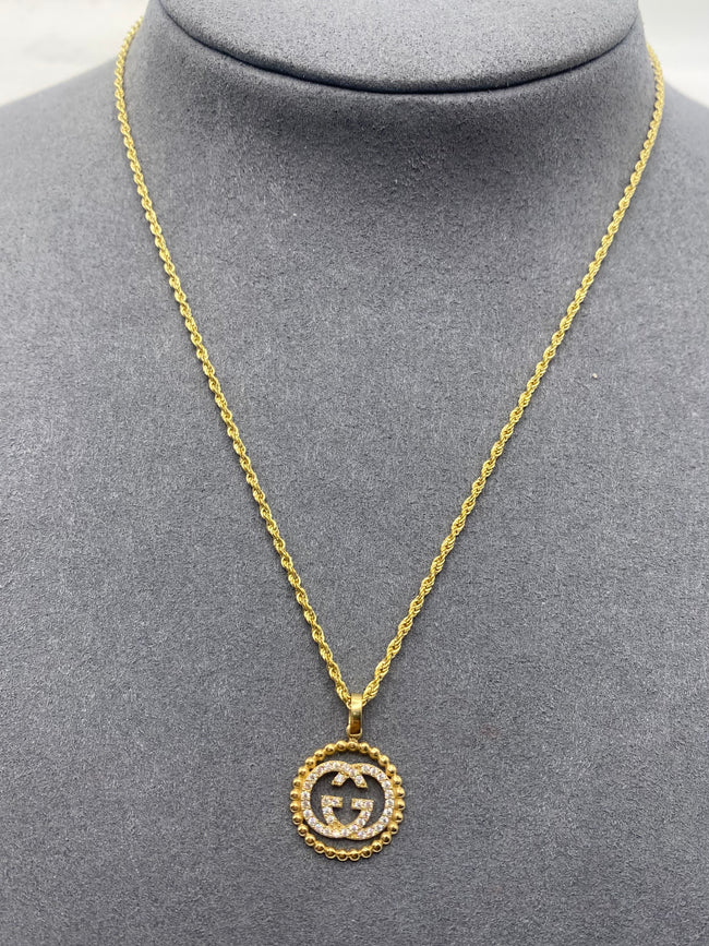 Cadena con medalla 14k, 45cm x 0.80mm